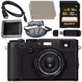thumbnail image 1 of Fujifilm X100F Digital Camera (Black) 16534651 + NP-W126 Lithium Ion Battery + Sony 32GB SDHC Card + Micro HDMI Cable + Memory Card Wallet + Card Reader + Hand Strap Bundle FUJIFILM 16534651--1, 1 of 1