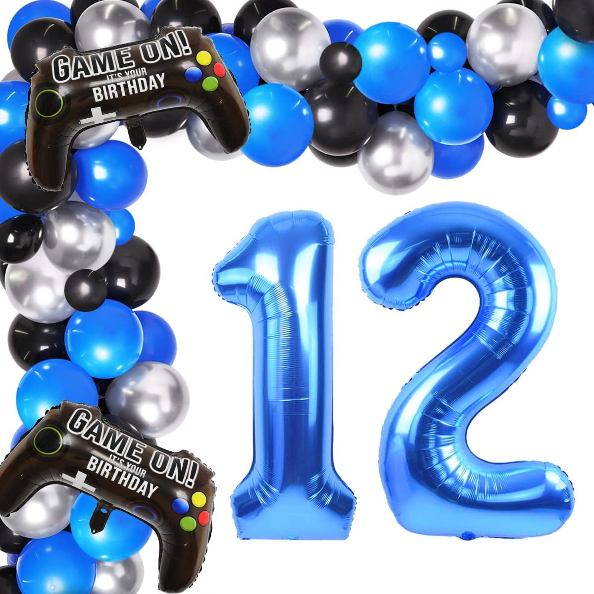 Duidelijk maken Karu Gewend Video Game 12th Birthday Decorations for Boys Blue Game on Birthday Party  Supplies Balloon Garland Kit - Level up Gaming Themed 12 Birthday  Decorations with Controller Foil Balloons - Walmart.com