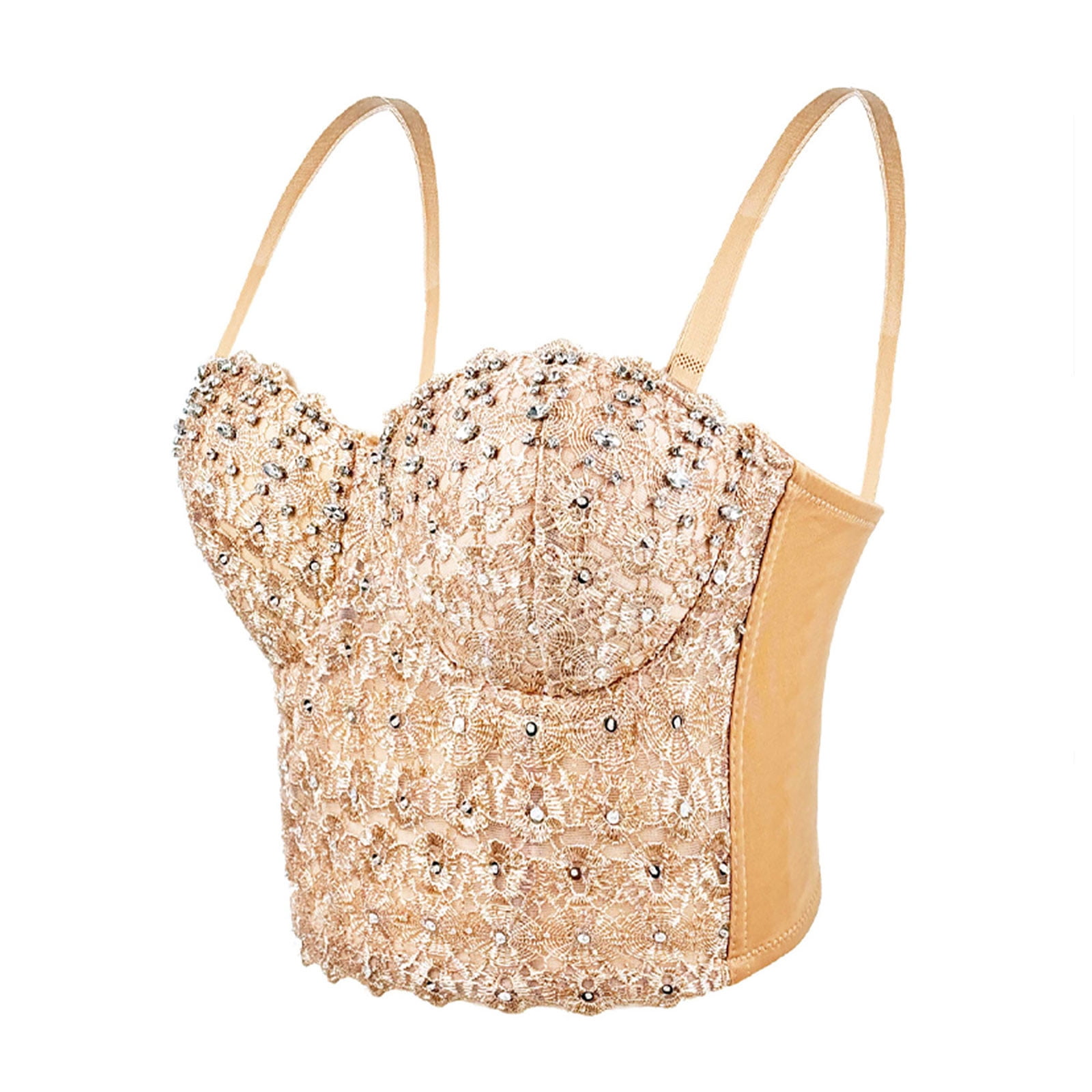 トップス CARLA Biraku bustier tops Figure Form Bandage Crystal Embellished Corset Top | Karen