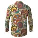 thumbnail image 4 of Camisas s Para Hombre Manga Larga Camisas estampadas informales de manga larga para otoño e invierno para hombre, blusas superiores a la (Yellow, M), 4 of 5