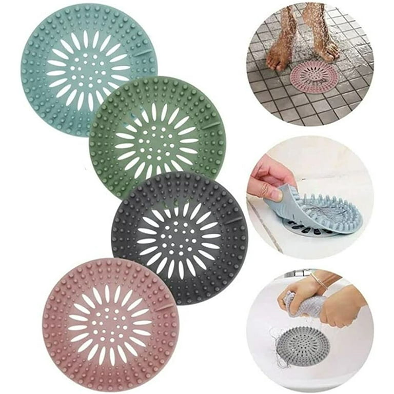 Shower Drains Cover Silicone Hair Stopper Filter Bathroom Drains
