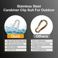 thumbnail image 3 of 15 Pack 304 Stainless Steel Carabiner Clip, 1.57 inch Heavy Duty Spring Snap Hook, Small Caribeener Clips for Outdoor Camping, Swing Set, Hammock, Hiking Travel, Fishing, Quick Link Keychain, 3 of 5