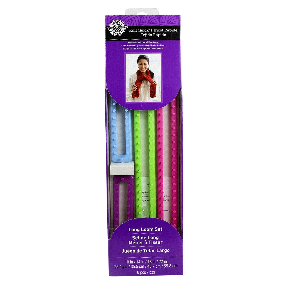 Knit Quick Long Loom Set - by Loops & Threads (10" - 14" - 18" 22")