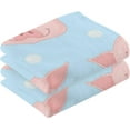 thumbnail image 2 of GZHJMY Pig Cotton Towels Set 2 Pcs Absorbent Hand Towel Face Towels Kitchen Towels Bath Towels for Bathroom Laundry Room Kitchen 16 x 28 Inches, 2 of 7