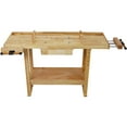 thumbnail image 4 of 55-Inch Wood Workbench - Wooden Workbench for Garage Workshop and Home, with Bar Clamps Set 24 inch x 4-3/4 inch Throat,Pack of 2,, 4 of 20