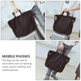 thumbnail image 2 of Homoyoyo 1Pc Large Capacity Black Luggage Bag Portable Nylon Polyester Outdoor Fitness Tote, 2 of 8