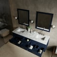 thumbnail image 4 of Castor 72 in W Blue Double Bath Vanity, Carrara Marble Top, and 34 in Mirrors, 4 of 11
