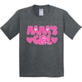thumbnail image 3 of Inktastic Mama's Girl Pink with Hearts Youth T-Shirt, 3 of 5