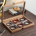 thumbnail image 3 of YAOMOBB Storage Display Holder Jewelry Storage Box with Transparent Lid Large Capacity Multi compartment Jewelry Organizer Case, 3 of 7