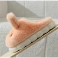 thumbnail image 6 of Women's Slippers Cute Rabbit Warm Plush Slippers Comfortable Indoor Anti slip Home Thick Sole Winter Soft Cotton Slippers, 6 of 13