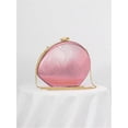thumbnail image 4 of JKCCZLL QWINEE Women's Shell Shaped Clutch Purse Ruched Mini Crossbody Bag Elegant Evening Handbag with Chain Strap,Plain Pink,1, 4 of 6