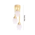 thumbnail image 3 of Three Head Gold Base Miniature Ceiling Lamp Dollhouses Chandelier LED Lamp 1/12 Scale for Living Room Scene Decoration, 3 of 9