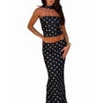 thumbnail image 3 of Women'S Summer Maxi Skirt Set 2 Piece Vacation Set Strapless Crop Tube Top and Skirt Sets Going Out Outfit, 3 of 9