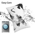 thumbnail image 6 of Gaeub Monochrome Flying Ravens Flannel Fleece Throw Blanket - Cozy Home & Bedroom Decor, Dorm Room Essential for Girls-20"x30", 6 of 6