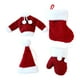 thumbnail image 2 of Medias navideñas colgantes, diseño de escena de medias, accesorios, gorro de Papá Noel, decoración para de Navidad, adorno navideño para suminis, 2 of 9
