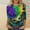 Multicolor, variant on Jjayotai Womens Mardi Gras Dress, Womens 3/4 Sleeve Shirt, Summer O-Neck Tops for Women, Print Tunic Graphic Tees, 2025 Dressy Blouse Multicolor XL