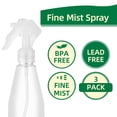 thumbnail image 3 of 3 piezas 200ML Botella de spray pequeña de plástico transparente | Mini atomizador - para rociador de agua / rociador de plantas Xemadio LN-0746, 3 of 7