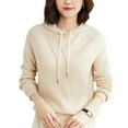 thumbnail image 4 of Pull à Capuche Automne et Hiver pour Femmes Manches Longues Mode Pull-Over Couleur Unie Décontracté Élégant, 4 of 5