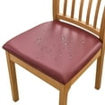 thumbnail image 4 of STPToys Seat Covers for Dining Chairs,Waterproof PU Leather Stretch Dining Room Chair Seat Covers,Kitchen Chair Seat Covers Protectors - Wine, 4 of 7