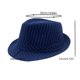 thumbnail image 4 of Sombreros para hombre y mujer, estilo clásico, a rayas, de paja, de punto, protector solar, jazz británico, de poliéster., 4 of 5