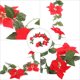 thumbnail image 5 of Adorno navideño de ratán artificial de 2 m con flores rojas para festivales., 5 of 7