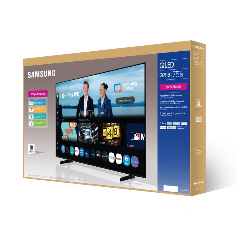 Samsung 75" Class QLED Q7FB 4K Samsung Vision AI Smart TV QN75Q7FBAFXZA gallery view
