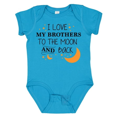 

Inktastic I Love My Brothers to the Moon and Back Gift Baby Boy or Baby Girl Bodysuit