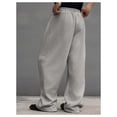 thumbnail image 4 of Baggy Sweatpants Mens Wide Leg Lounge Sweat Pants Drawstring Waist Jogging Pants with Pockets Light Gray L, 4 of 7