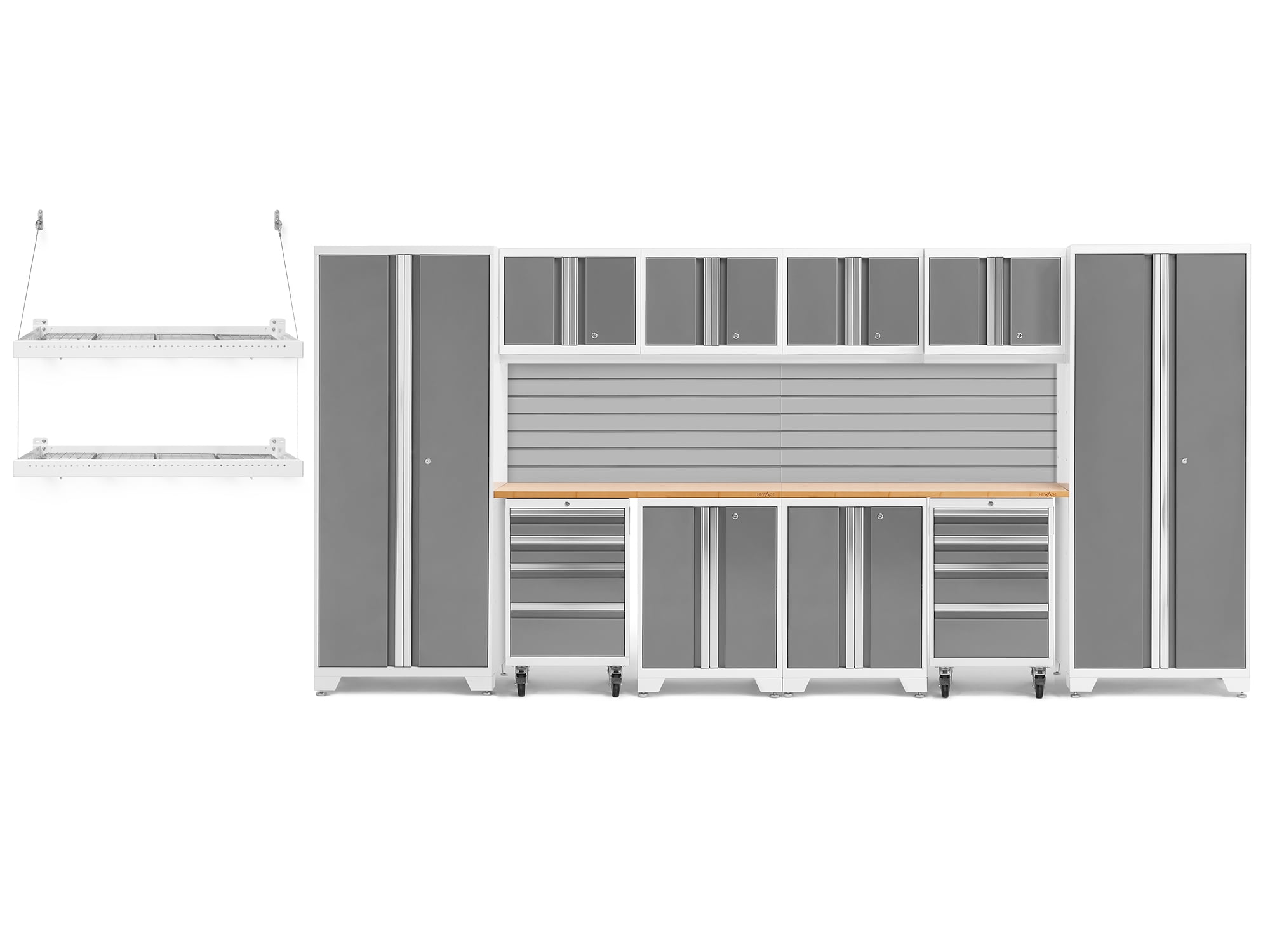 NewAge Products Bold Series Platinum 14 Piece Set, Heavy Duty 24Gauge Steel Garage