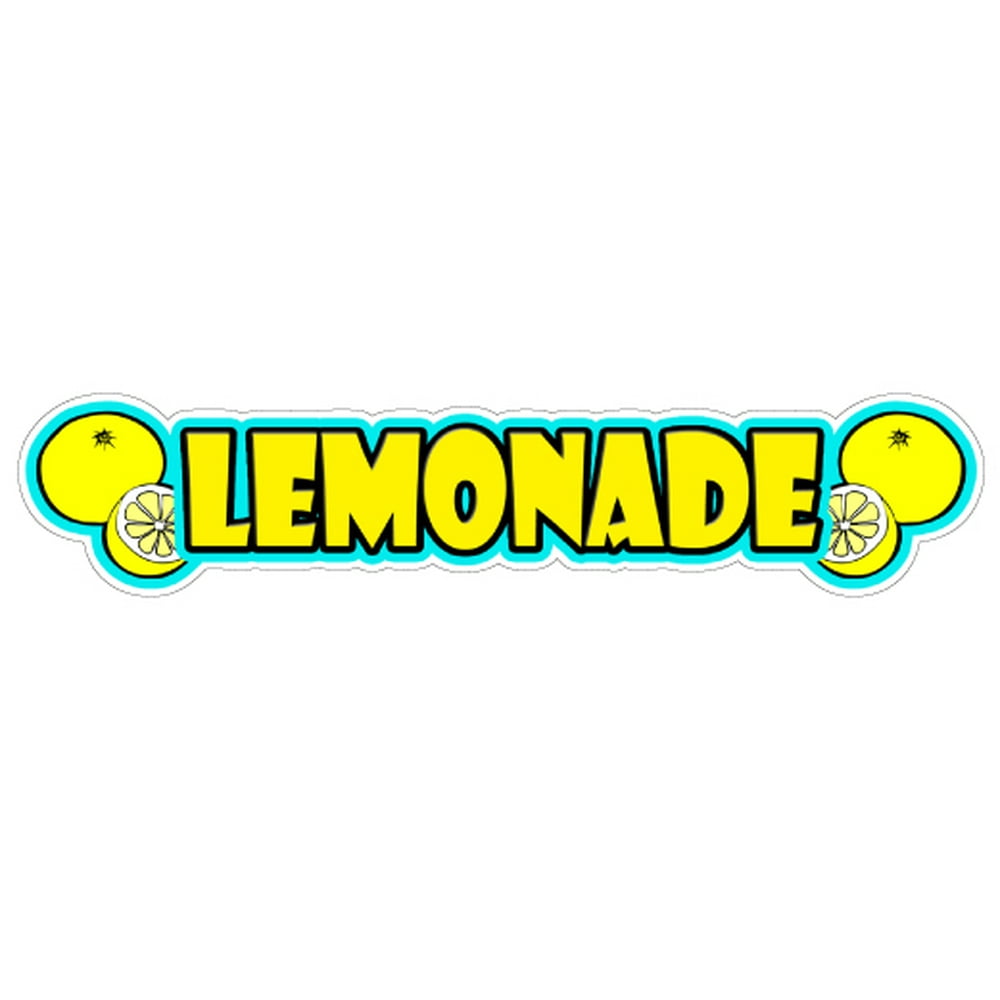 24" LEMONADE DECAL sticker stand fresh squeezed lemon