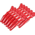 thumbnail image 1 of 12 Pcs Pinces Crocodiles pour Coiffure Pinces Crocodiles Mates pour Femmes Sectionnement des Cheveux (Rouge), 1 of 7