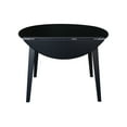 thumbnail image 6 of 42" Round Solid Wood Dual Drop Leaf Table in Black, 6 of 6