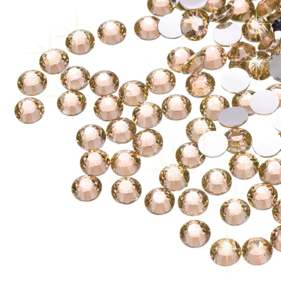 Uxcell 25000 Pcs Champagne Resin Flatback Rhinestone SS16 4mm Resin Non Hotfix Rhinestones for Crafts DIY Design