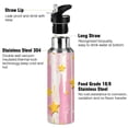 thumbnail image 3 of Yayeee 33oz Insulated Water Bottle Double Wall Stainless Steel with Flip Straw Lid, Flat Yellow Stars, 3 of 7