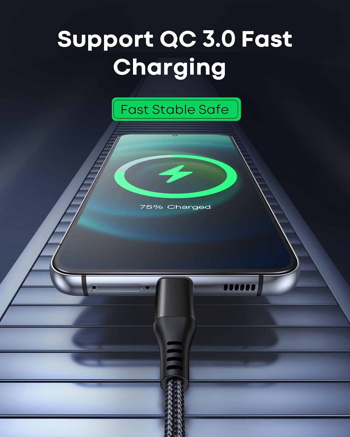General 20ft USB-C to USB-C Cable with Accessories Included, Black