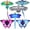 Cool Style, variant on 6 Pack Large Butterfly Dragonfly Owl Parrot Eagle Goldfish Kites for Kids and Adults, Easy to Fly Outdoor Beach Games and Activities Gift Set (Cute Style)