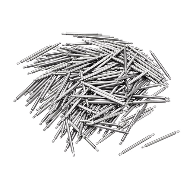 Unique Bargains 16mm Watch Band Pin 1.3mm Dia Stainless Steel Single Flanged End Spring Bar Pins 200 Pack