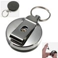 thumbnail image 2 of Besufy Retractable Metal Card Badge Holder Steel Recoil Ring Belt Clip Pull Key Chain, 2 of 7