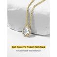 thumbnail image 4 of KeyStyle 14K Gold Plated Necklaces for Women with Cubic Zirconia Birthstone Pendant Necklaces Teardrop Jewelry Birthday Gift for Women, 4 of 10