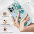 thumbnail image 6 of SaniMore for iPhone 14 Pro Case, Flexible TPU Magnetic Cover Support Wireless Charging Slim Flower Grass Pattern Shockproof Protective Shell for Ladies Women Girls, Green Flowers, 6 of 9