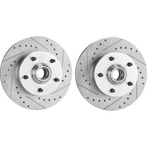 69-72 GM Drilled and Slotted Brake Rotors, 11 In., 5 on 4 3/4 BP