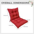 thumbnail image 3 of TOPCHANCES Indoor/Outdoor Chair Cushions 42'' x 21'' x 3", Waterproof Tufted Thick Patio Wicker Chair Seat Cushion Rocking Chair Cushion (Red, Set of 1), 3 of 9