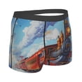 thumbnail image 2 of KLL Cartoon Train Hot Air Balloon Men's Cotton Boxer Briefs Underwear-X-Large, 2 of 8