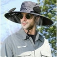 thumbnail image 2 of CHUANK Chapeau de Pêcheur Extérieur à Grand Bord avec 2 Ventilateurs Réglables Rotation 180° UPF 50 + Écran Solaire Respirant, 2 of 7