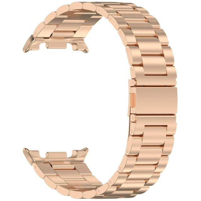 Klonfd Bracelet de Montre en Acier Inoxydable, Bracelet Intelligent, Accessoires pour Galaxy Watch8, Design Classique à Taille Fine, Trois Perles, Durable, Confortable, Bracelet de Remplacement Compatible avec 40 mm 44 mm