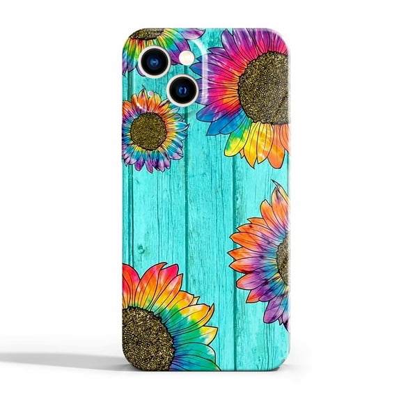 Sunflower Collage Case Compatible with iPhone 13,Aesthetic Art Design Full Cover Protective Case