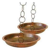 Rain Chain Receptacles, Flamed Copper Color, Pack of 2
