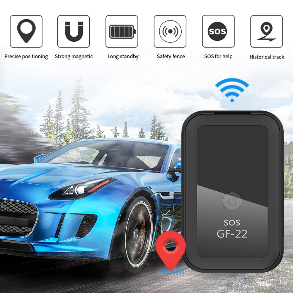 GF-22 Car Tracker Device Strong Magnetic Automatic Alarm Motorcycle Car Mini GPS Trackers Voice Control Anti-Lost Device Locator
