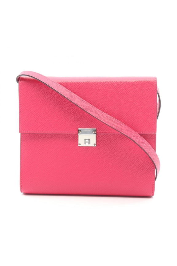 Pre-Owned Hermes Click 16 Verso Rose Mexico Blue Frida Shoulder Bag Handbag Veau Epsom Leather...