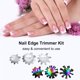 thumbnail image 5 of Kit Completo de Plantillas para Uñas Francesas de Acero Inoxidable con Diseños Coloridos, Incluye 3 Plantillas Brillantes y 3 Plateadas, Modelo 3# - Ideal para Crear Uñas Acrílicas en Casa., 5 of 5